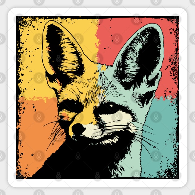Cute Fennec Fox Pop Art | Adorable Desert Animal Sticker by TuncGK